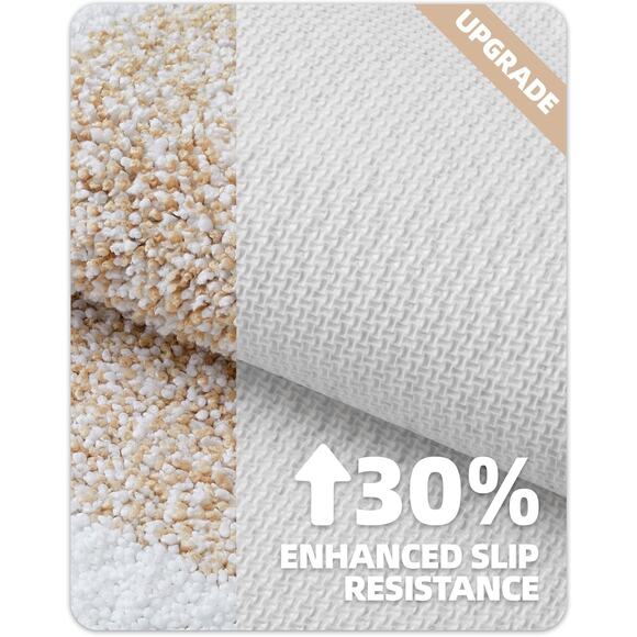 New Color & Geometry Brown Non-Slip Washable Bath Rug Bathroom Mat 20" x 29" - Picture 4 of 7